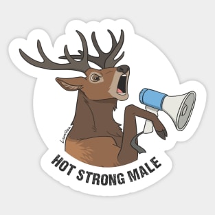 Hot Strong Male - EN - Red Deer Sticker